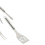 Set utensili barbecue t.b.t.: spatola, pinza e forchetta in acciaio inox.