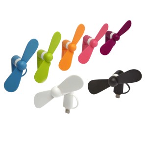 Mini ventilatori t.b.t. multicolore per smartphone.