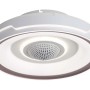 Plafoniera LED moderna t.b.t. bianca con forma rotonda.