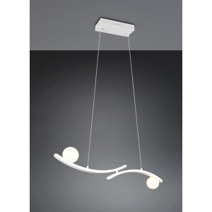 Lampadario a sospensione LED Napoli 3200lm 2300-4000K L82cm bianco opaco