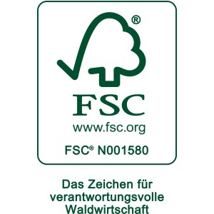 Marchio FSC®: simbolo di gestione forestale responsabile.