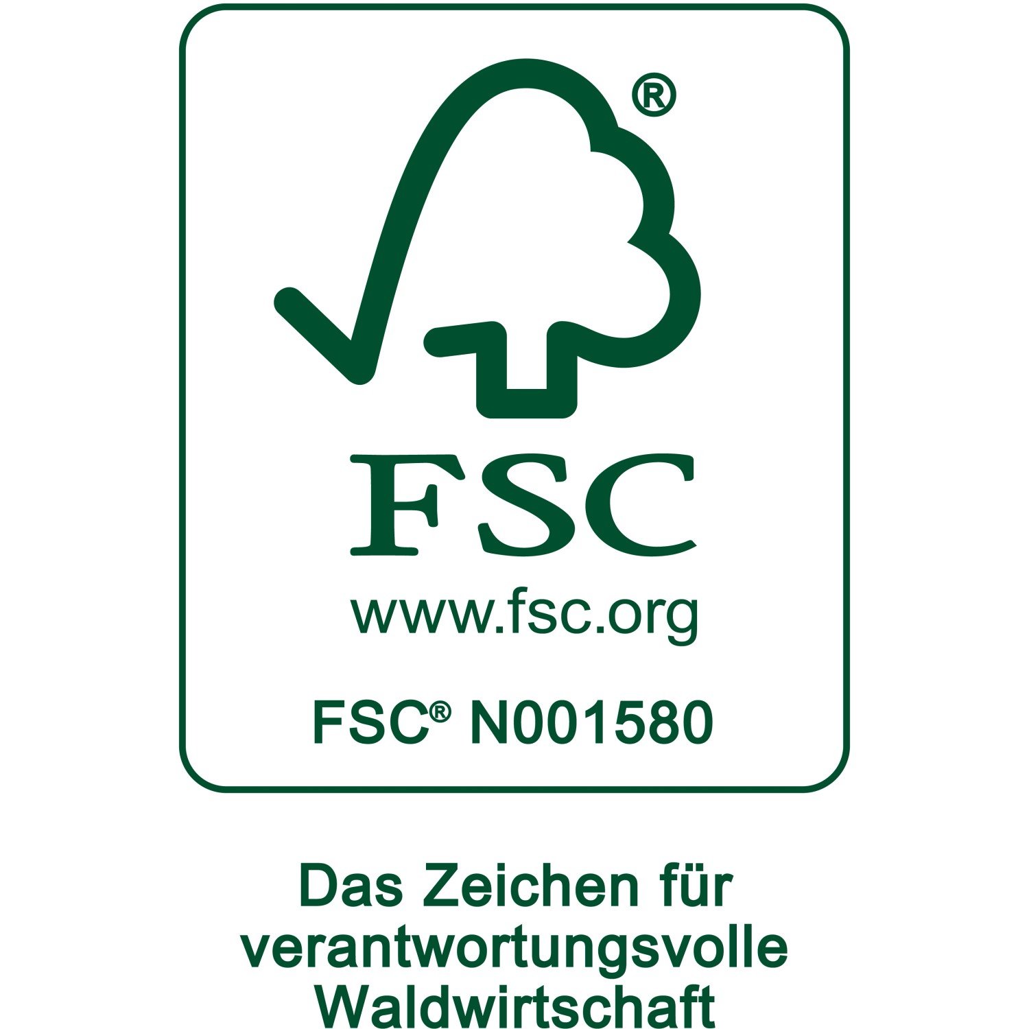 Marchio FSC®: simbolo di gestione forestale responsabile.