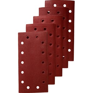 Set di fogli abrasivi LUX, 115x230mm, grana K240, per levigatrici orbitali, per levigatura fine di legno e metallo.