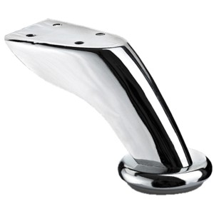 Piede per mobile cromato Hettich Bama, altezza 75 mm, per mobili.