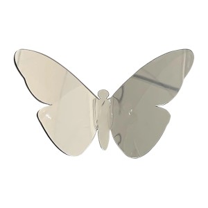 Adesivo da parete t.b.t. a forma di farfalla, color argento.