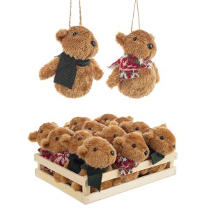 Set di orsetti natalizi, ideali come decorazioni per l'albero di Natale e decorazioni festive.