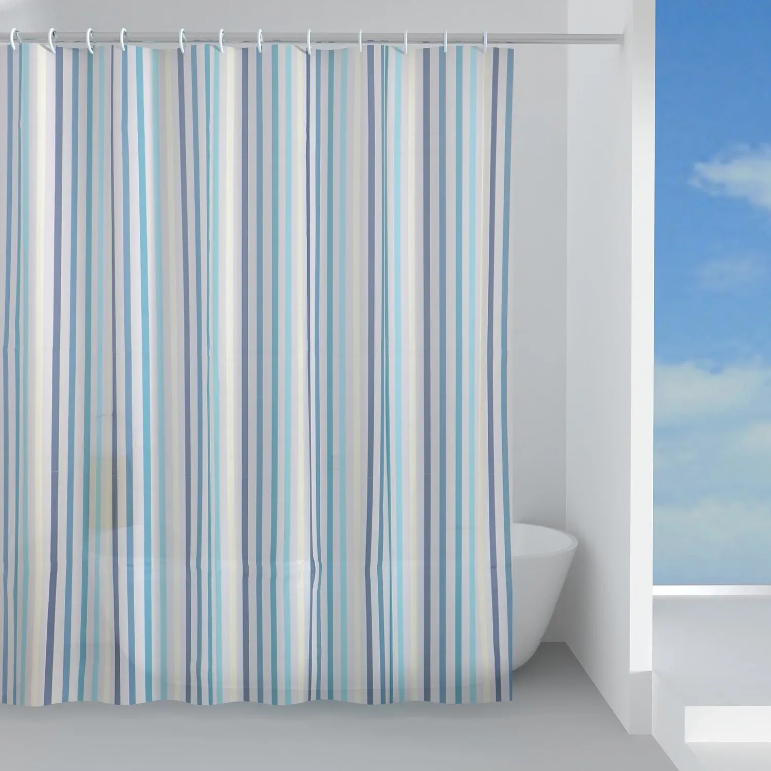 Kent & West Tenda Da Doccia In PEVA – Trasparente, Resistente, Con Magneti, 84x72 Cm, Made In USA