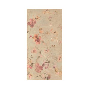 Piastrella da rivestimento t.b.t. con motivo floreale beige e rosa.