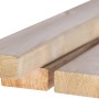 Listoni per pavimentazioni esterne in legno, colore legno chiaro.