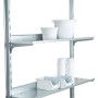 Ripiani Biohort per casetta da giardino Europa/AvantGarde, zincati, con accessori su due livelli.