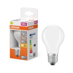 Lampadina Osram LED E27 3,4 W 470 lm Bianco caldo opaco