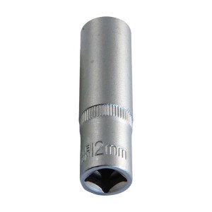 Bussola esagonale lunga 12 mm attacco F 3/8"