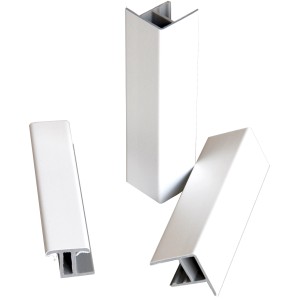 Profili angolari bianchi per cucine Top Cucina, vari design.