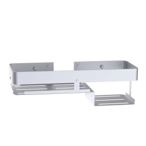 Mensola da bagno bianca t.b.t. per doccia e vasca.