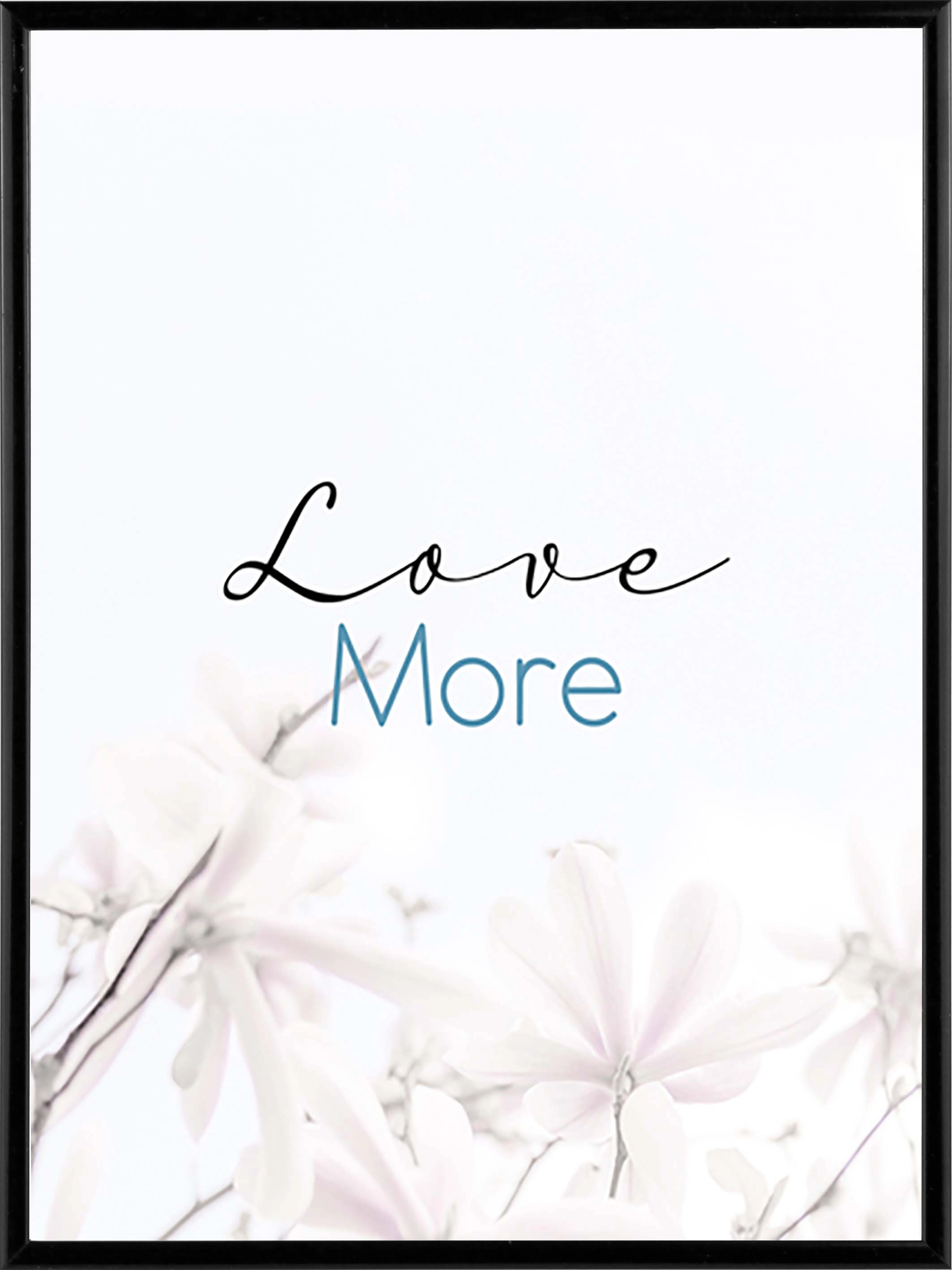 Stampa incorniciata immagine con scritta Love more 20 x 25 cm