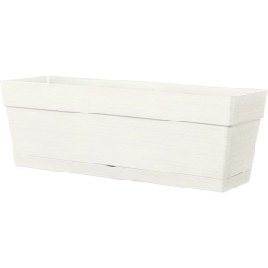 t.b.t. Fioriera da balcone bianca con superficie leggermente strutturata.