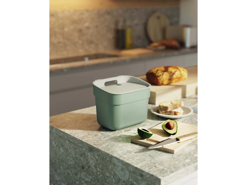 Bidone Grigio Da 80 Litri Per La Raccolta Differenziata Con Ruote - 5