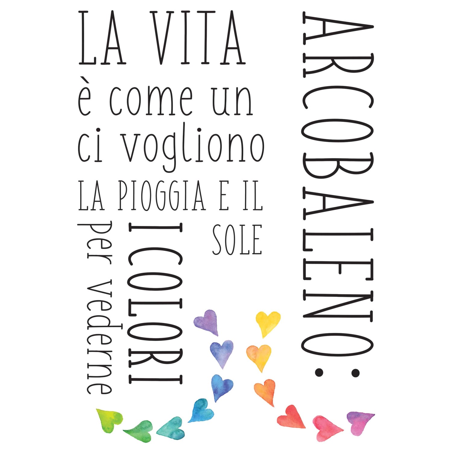 Adesivo da parete frase “LA VITA È COME…” - Interni & Decori