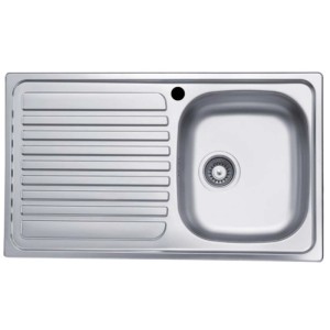 Lavello da incasso 1 vasca dx 86 cm inox