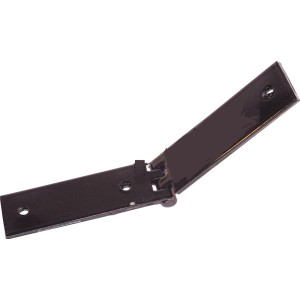 Cerniera nera per mobili, aperta, per il montaggio su armadi e porte.