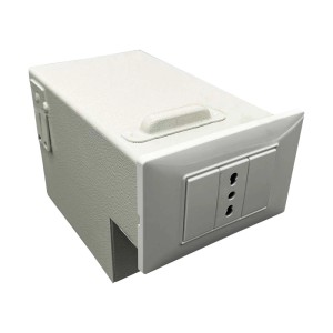 Cassetta di sicurezza finta presa elettrica con vano nascosto bianco