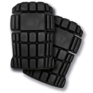 Ginocchiere nere imbottite per abbigliamento da lavoro.