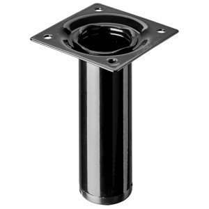 Gamba per tavolo Hettich nera, Ø 30 mm x 100 mm, per costruzione mobili.