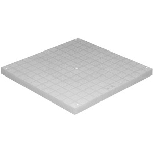 Coperchio quadrato grigio per pozzetto di ispezione.