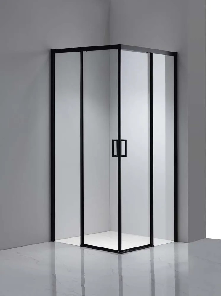 Produktbild von Box Dusche Winkel In Kristall Bedruckt – Größe Ca. 68/70 X 98/100 Cm, Chrom, Einfache Montage