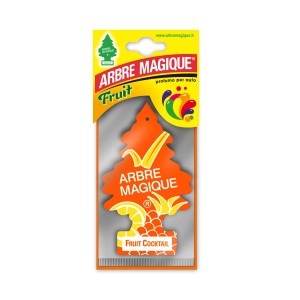 Profumatore per auto arancione "Arbre Magique Fruit Cocktail" a forma di albero.