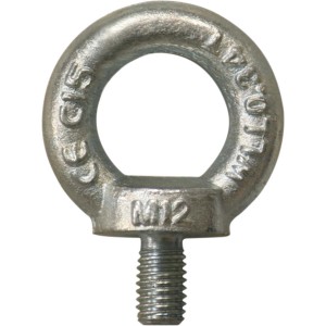 Bullone ad anello M12 argentato per Anelli e rondelle di sicurezza.