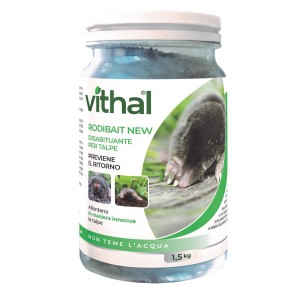 Vithal Rodibait New repellente per talpe, confezione da 1,5 kg. Prodotto per il controllo delle talpe.