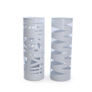 Portaombrelli tondo in metallo Ø17,5xH49 cm bianco design assortiti