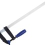 Morsetto a vite LUX Classic, 500x120mm, utensile di serraggio con mandrino in acciaio e manico blu.
