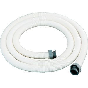 Tubo flessibile per piscina t.b.t. bianco con connettori grigi.