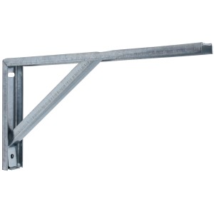 Mensola t.b.t. in metallo argentato.