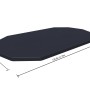 Copertura per piscina Bestway in PVC nero ovale, 427 x 250 cm, per protezione dallo sporco.