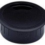 Passacavo Hettich nero (Ø 60 mm) in plastica per accessori mobili.