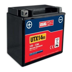 Batteria avviamento moto moto Usag X14-BS 12V 12Ah