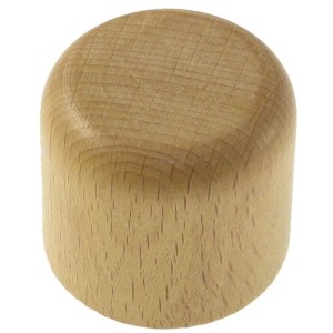 Terminale in legno per bastone per tende, cilindrico, legno chiaro