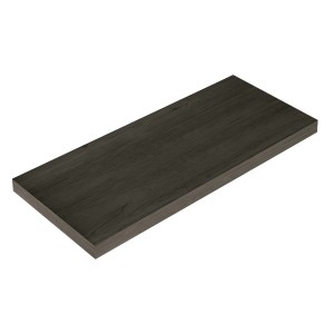 Ripiano t.b.t. effetto legno scuro per sistemi di scaffalatura.