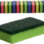 Set di 28 spugne abrasive per pentole in verde, blu, giallo e rosso per la pulizia della cucina.