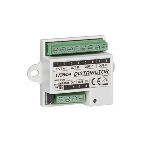 Distributore t.b.t. per citofoni con morsetti a vite.