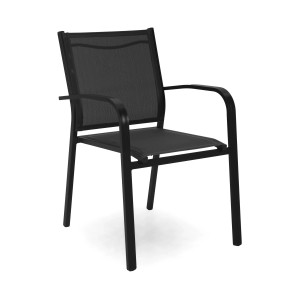 Sedia da giardino impilabile Sullivan alluminio antracite 61x56 cm H 43/60/84 cm