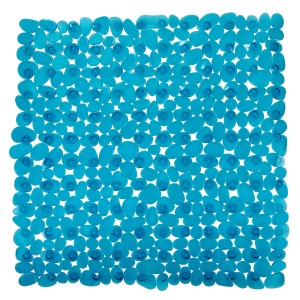 Wenko Tappetino doccia Paradise, 54x54 cm, color petrolio, con ventose per una presa sicura nella doccia.