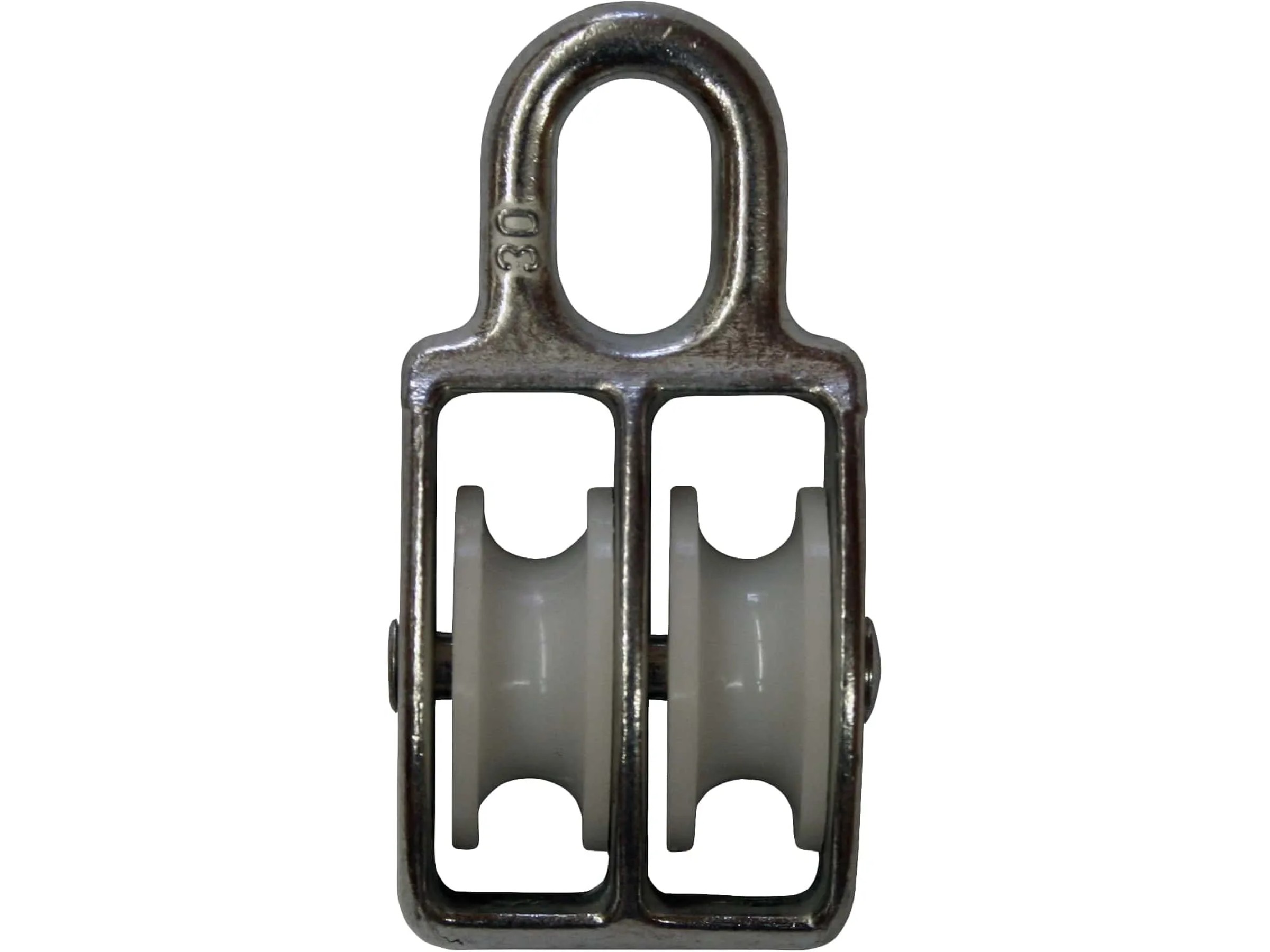 Puleggia Fissa In Acciaio Inox Per Parete | Capacità 80 Kg Con Viti E Tasselli | Ideale Per Plafoniere E Porte Avvolgibili (2 Pezzi)