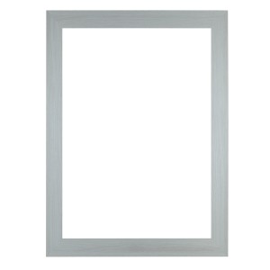 Specchio da parete rettangolare t.b.t. con cornice in legno grigio chiaro.