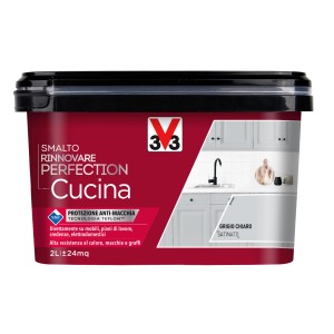 Barattolo di smalto per cucine, grigio chiaro satinato. Ideale per rinnovare i mobili della cucina.