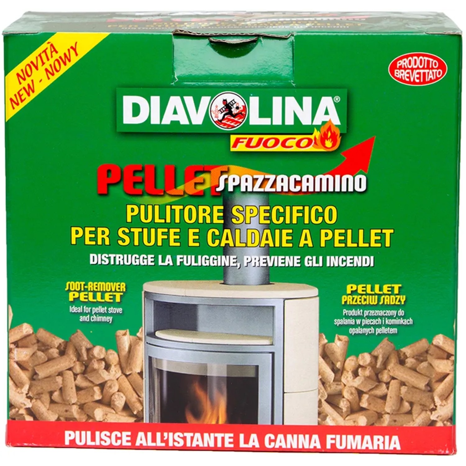 t.b.t. per stufe e caldaie a pellet. Pulisce e previene gli incendi.