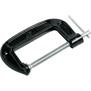 Morsetto a vite nero per officina e fai da te.